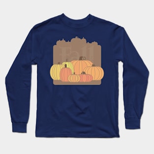 Fall pumpkins [pastel] Long Sleeve T-Shirt